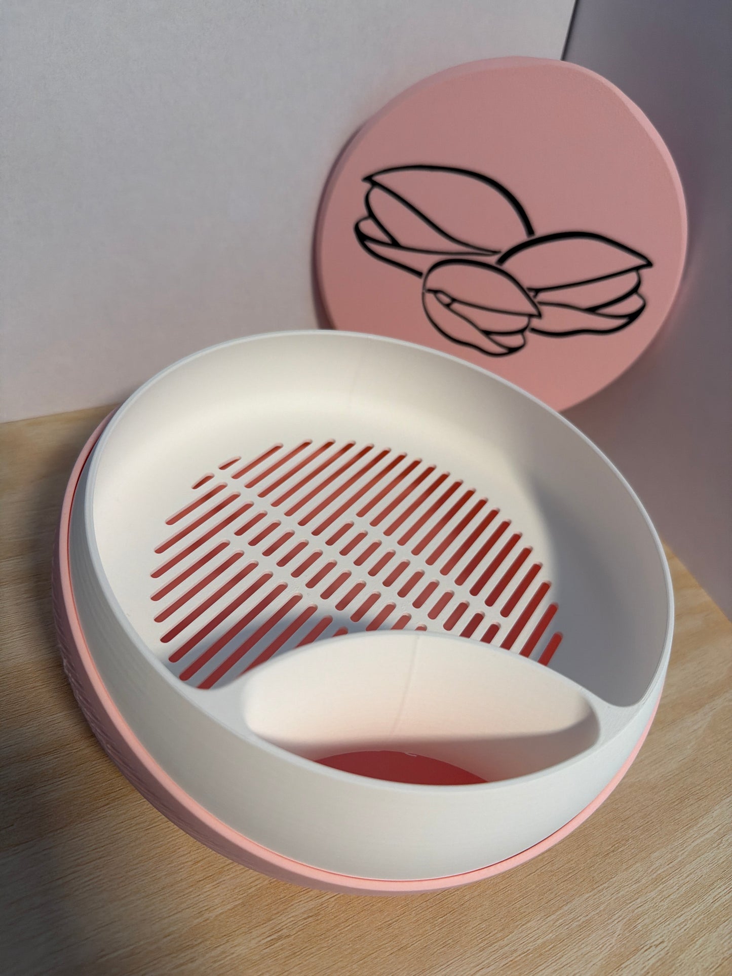 3D-gedruckte Pistazienschale mit Schalenfach – Geschenkidee Schweiz